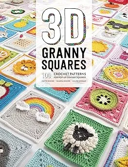 3d granny squares 100 crochet patterns for pop up granny squares2