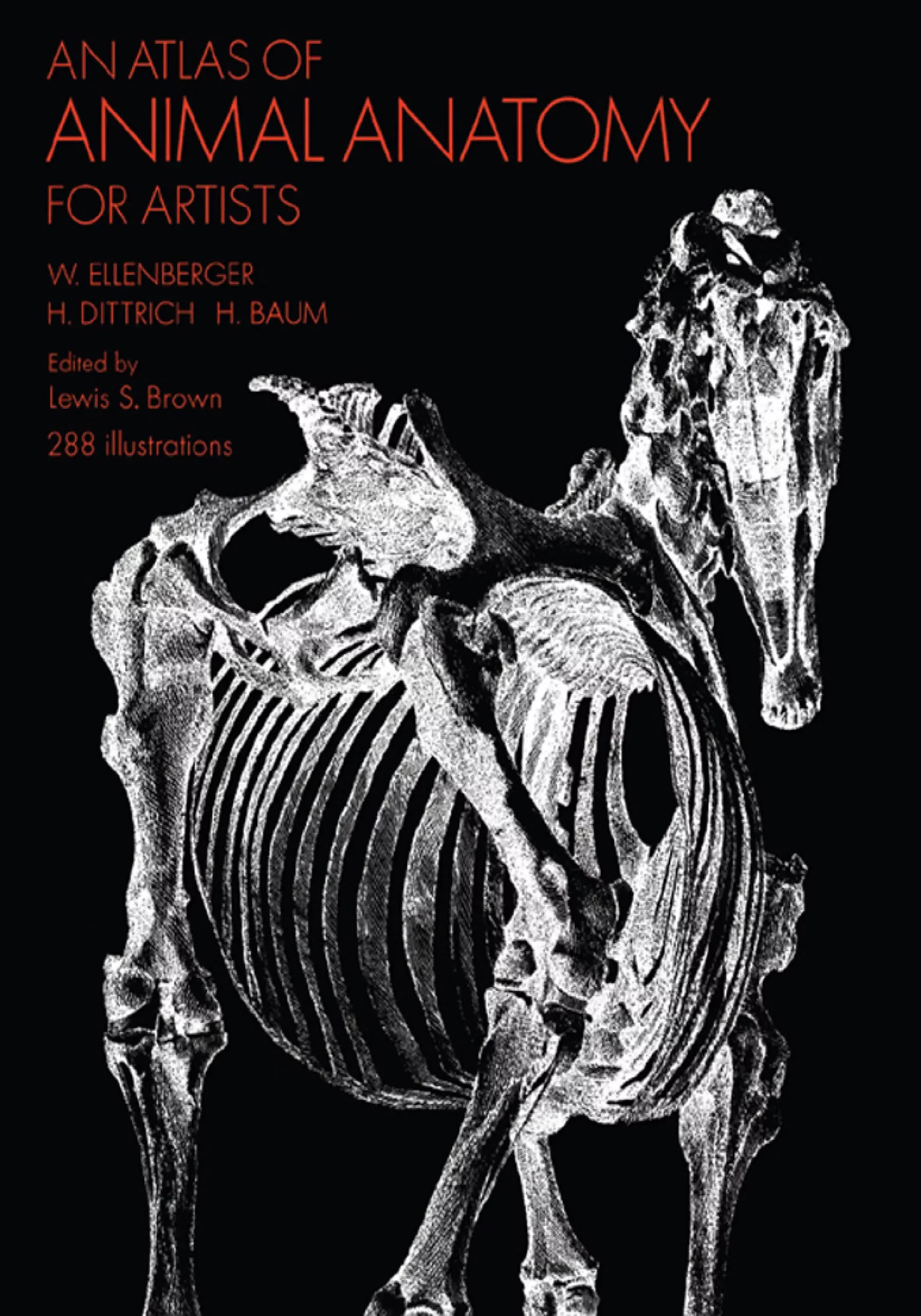 an atlas of animal anatomy for artists by ellenberger w new impression edition