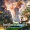 beautiful scenes from a fantasy world pie background illustration series