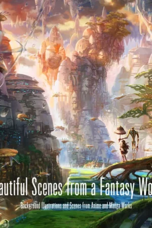 beautiful scenes from a fantasy world pie background illustration series