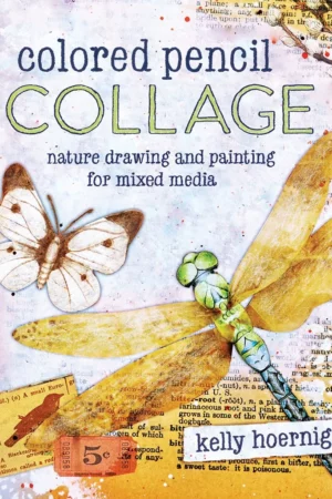colored pencil collage nature drawing and painting for mixed media