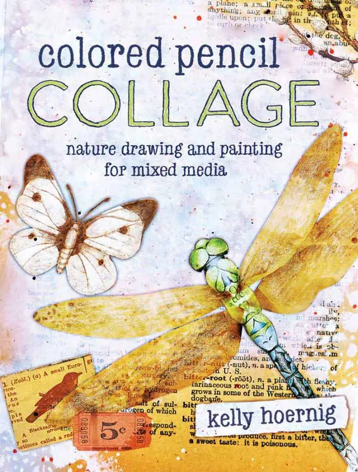colored pencil collage nature drawing and painting