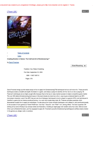 creating emotion in games the craft and art of emoti