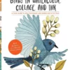 geninnes art birds in watercolor collage and ink