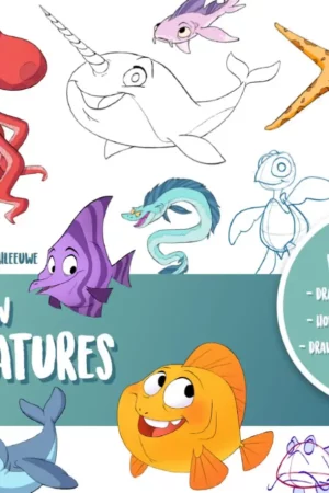 how to draw sea creatures