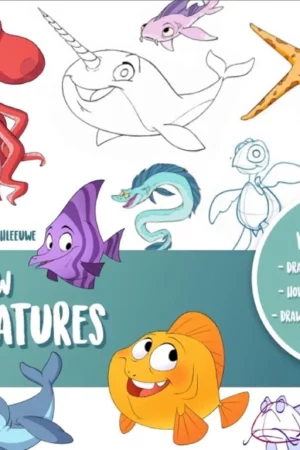how to draw sea creatures 1
