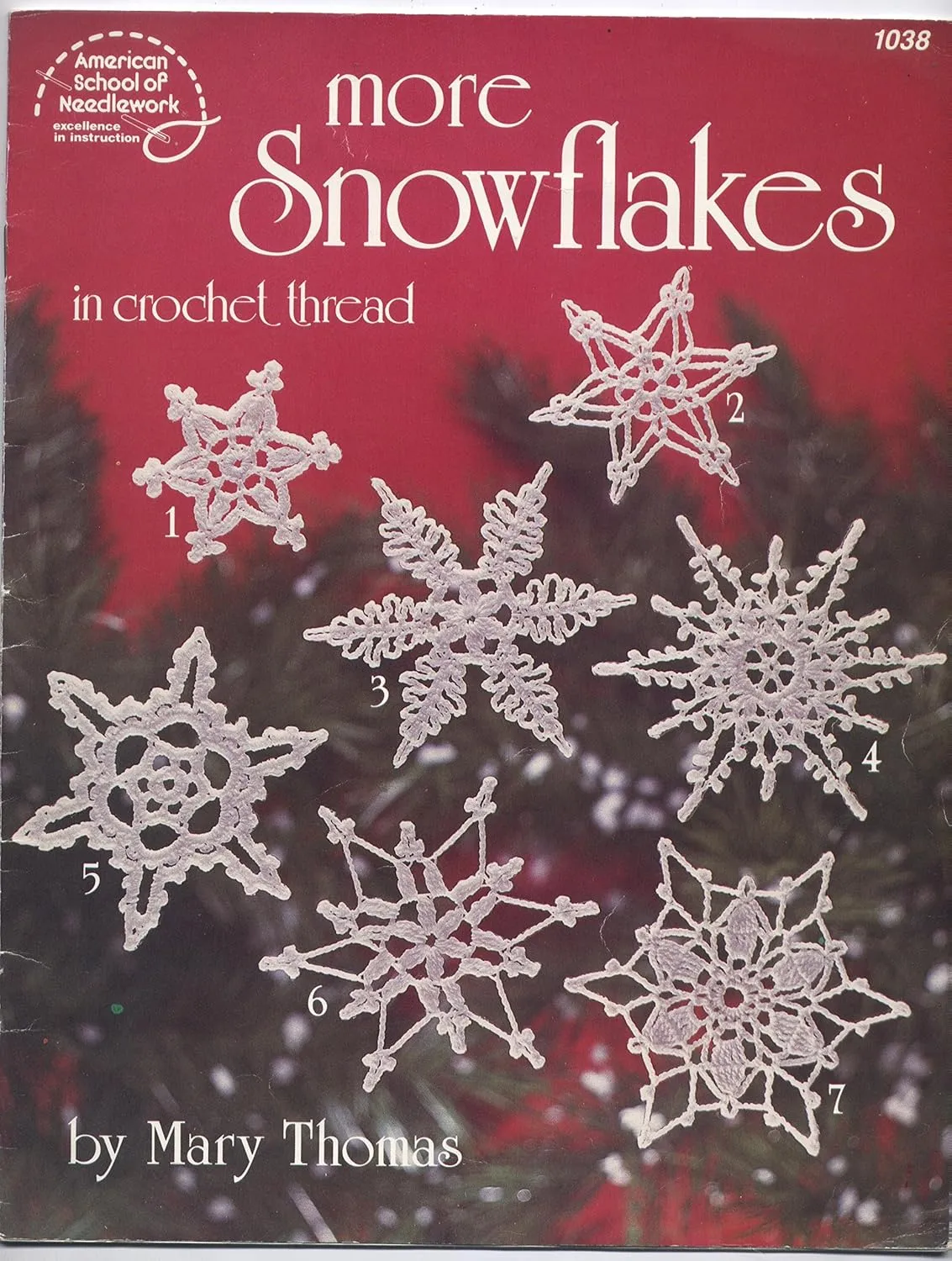 more snowflakes in crochet thread american school of needlework 1038 by mary thomas 1985 05 03