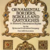 ornamental borders scrolls and cartouches in historic decorative styles