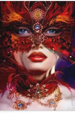 posters modern art poster fashionable female model mask poster prom girl poster canvas wall art prints for wall decor room decor bedroom decor gifts 16x20inch40x51cm unframe style