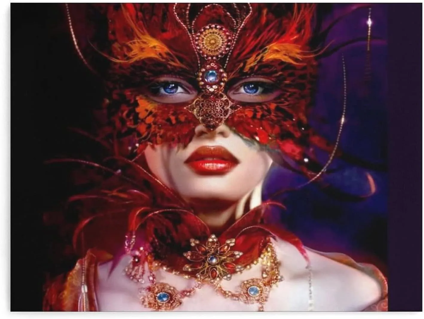 posters modern art poster fashionable female model mask poster prom girl poster canvas wall art prints for wall decor room decor bedroom decor gifts 16x20inch40x51cm unframe style