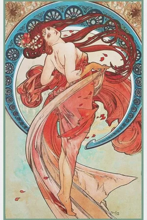 the arts dance by alphonse mucha counted cross stitch pattern2