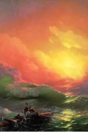 the ninth wave by ivan aivazovsky hand painted classical famous painting replicas oil painting on canvas sunset ocean painting for homeoffice wall decoration size 36wide x 24high