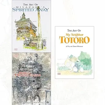 studio ghibli library collection 3 books set by hayao miyazaki the art of miyazakis spirited away the art of howls moving castle the art of my neighbor totoro2