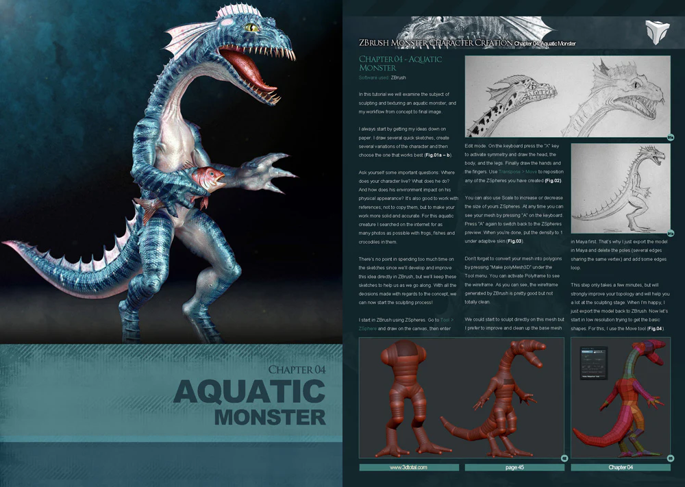 3dtotals zbrush monsters download only6