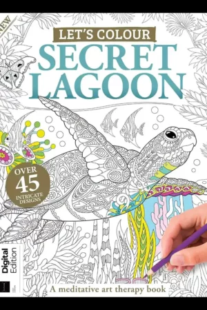 adult colouring book lets colour secret lagoon free postage