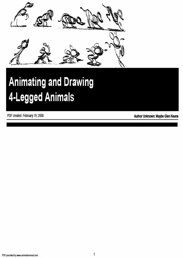 animating and drawing 4 legged animals
