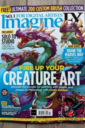 cover image 2023 imaginefx fire up your creature