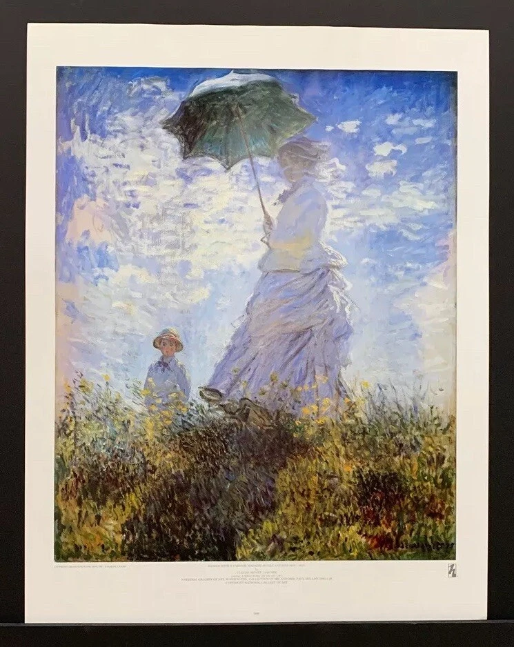 cover image claude monet 1988 lithograph poster woman