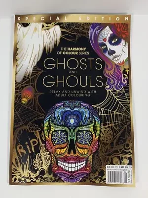 cover image ghosts and ghouls adult coloring book