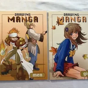 cover image john engelhardt drawing manga series book lot of 2