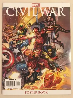 cover image marvel civil war poster book good condition