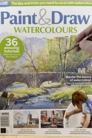 cover image paint and draw watercolours magazine issue 6 2024