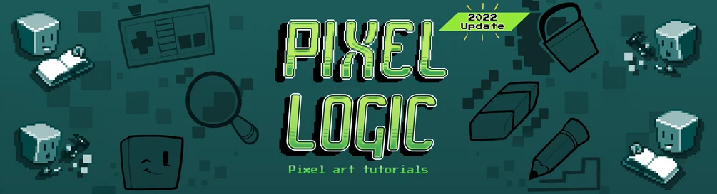cover image pixel logic a guide to pixel art