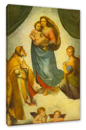 cover image raffael sixtinische madonna leinwandbild kunst