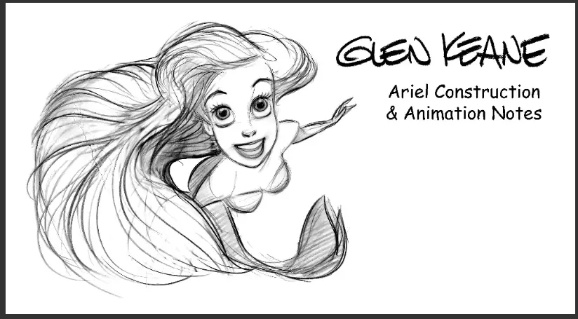 glen keane ariel construction animation notes