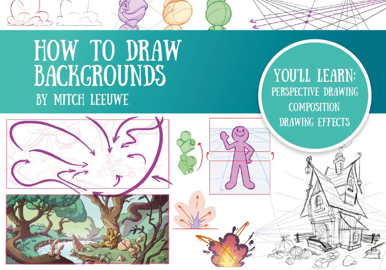 how to draw backgrounds paperback