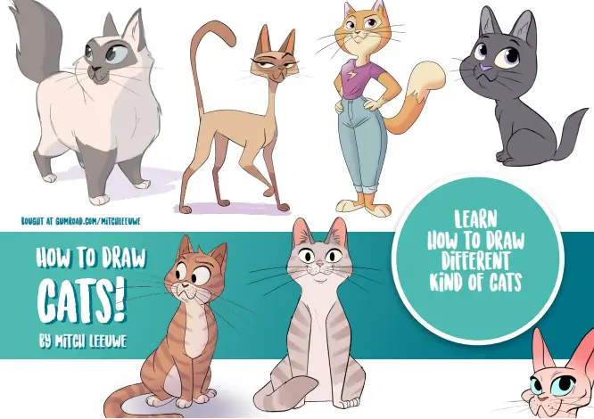 how to draw cats 1