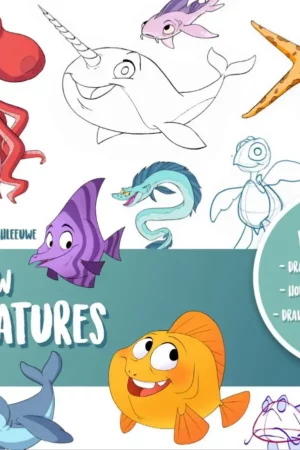 how to draw sea creatures