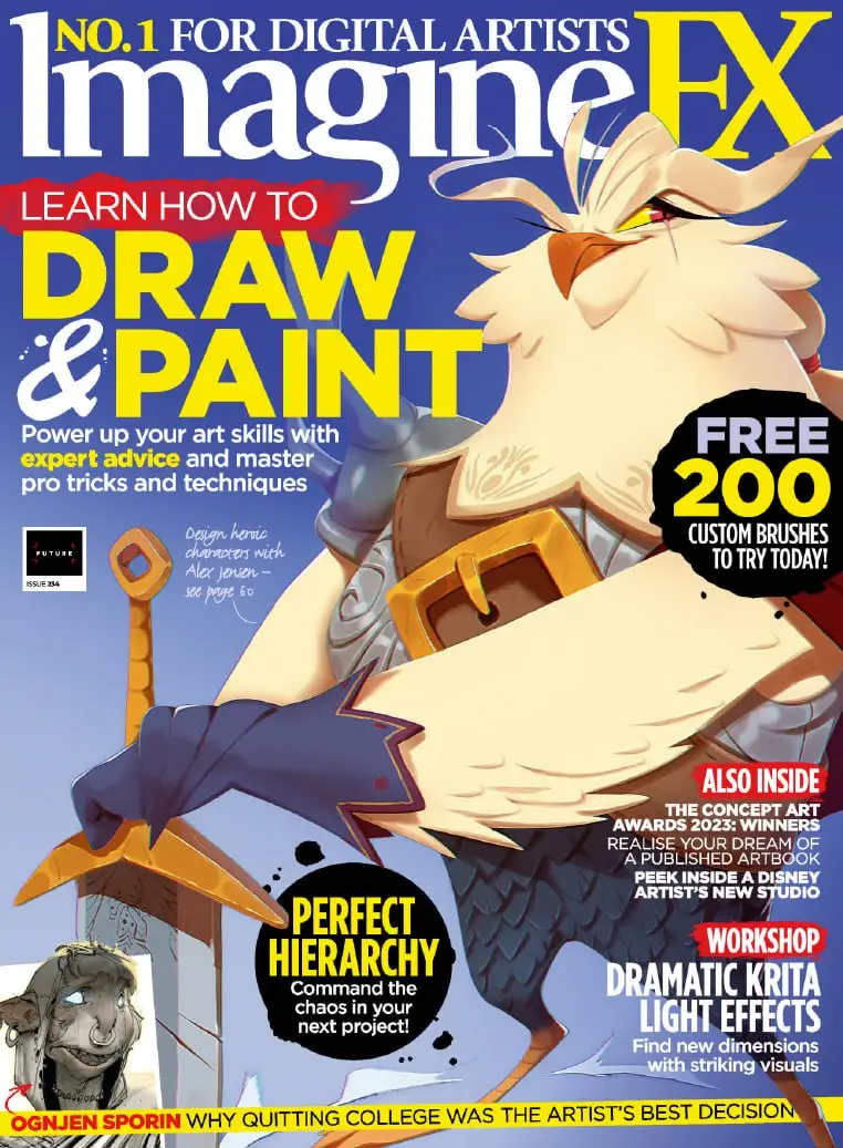 imagine fx magazine january 2024 issue 234 learn to draw and