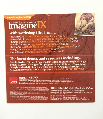 imaginefx magazine issue 85 august 2012 manga art with cd14