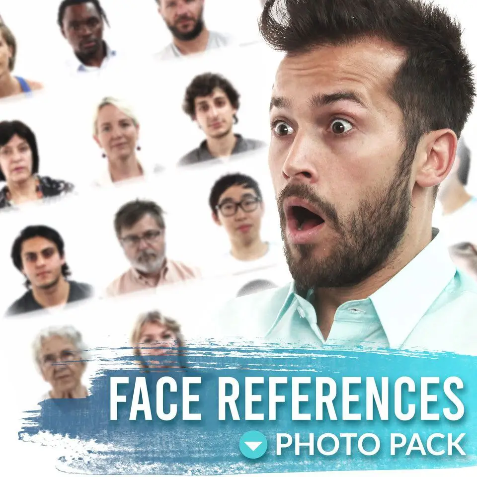 jazza studios the faces reference pack