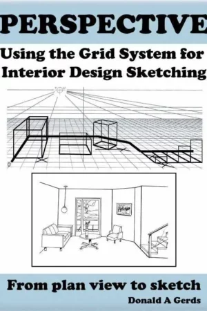 perspective using the grid system for interior design sket
