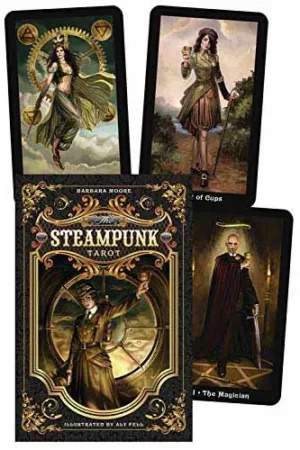 the steampunk tarot cards by moore barbara very good