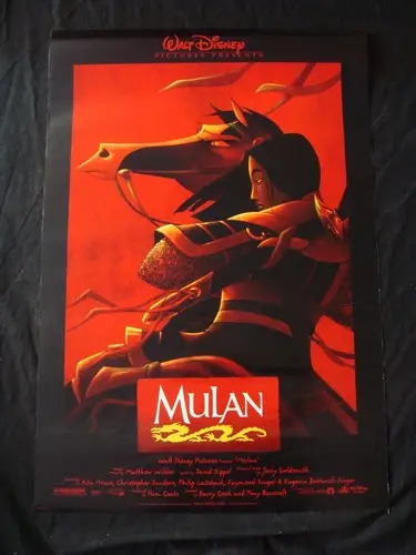 walt disney mulan movie poster original ds one sheet 27x402