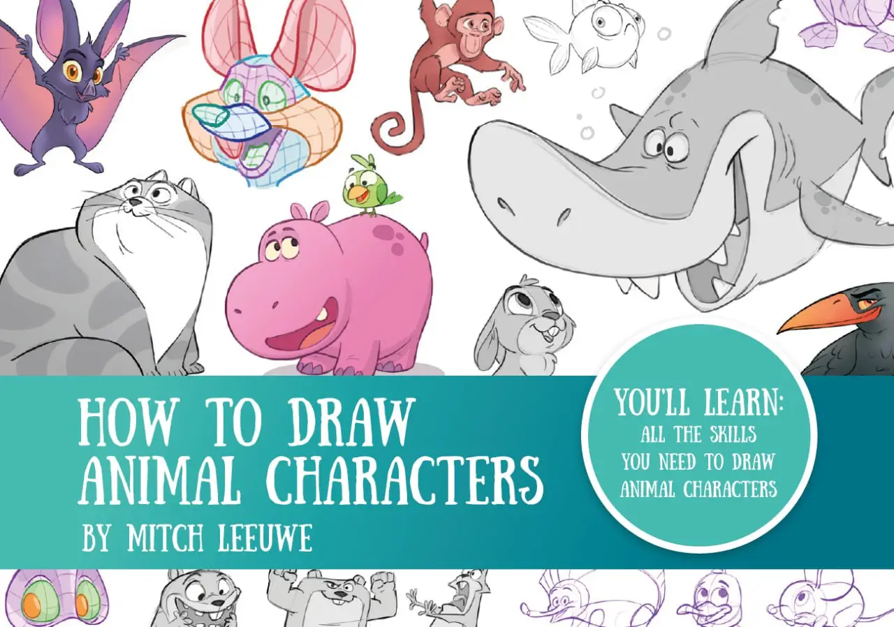how to draw animal characters