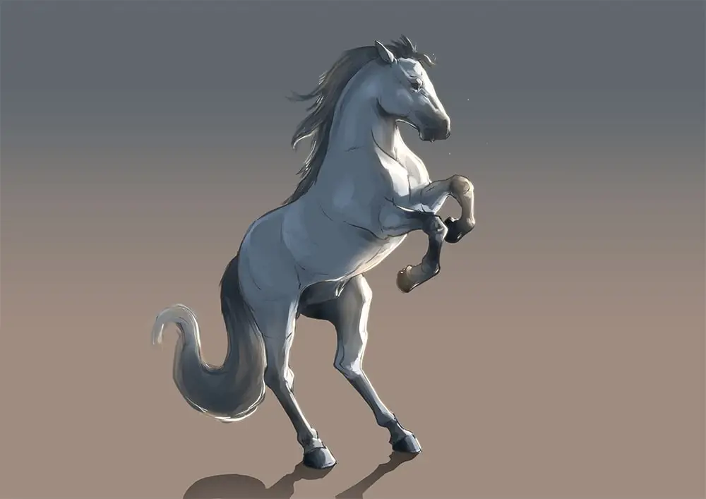 how to draw horses