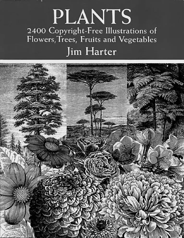 2400 Copyright-Free Illustrations of Flowers, Trees, Fruits and Vegetables