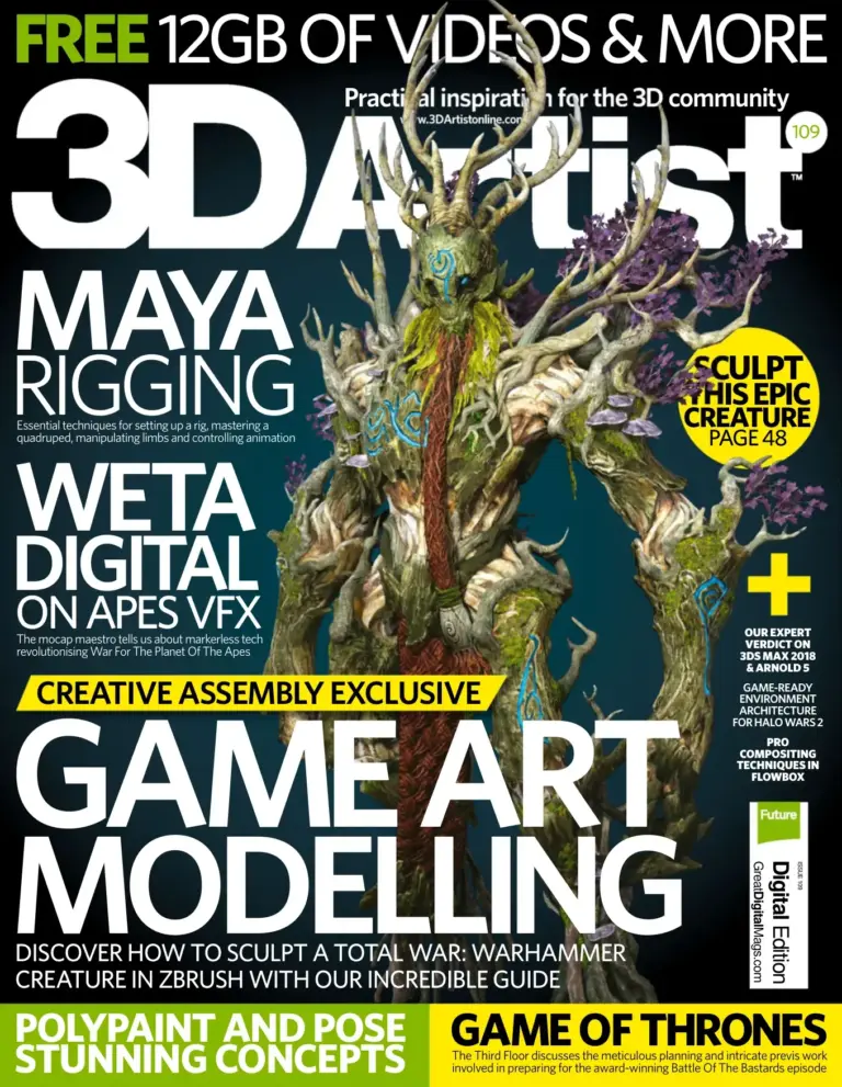 3D Artist Issue 109: Maya Sculpt, Rigging, and Game Art Techniques
