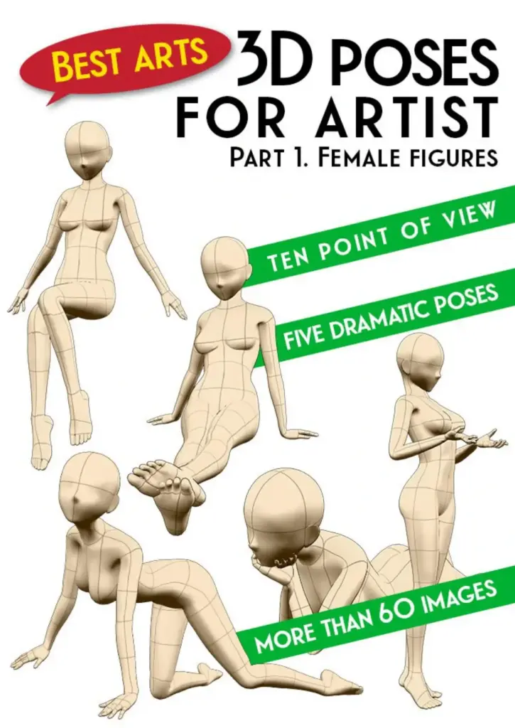 3D Poses for Artist. Part 1. Female Figures