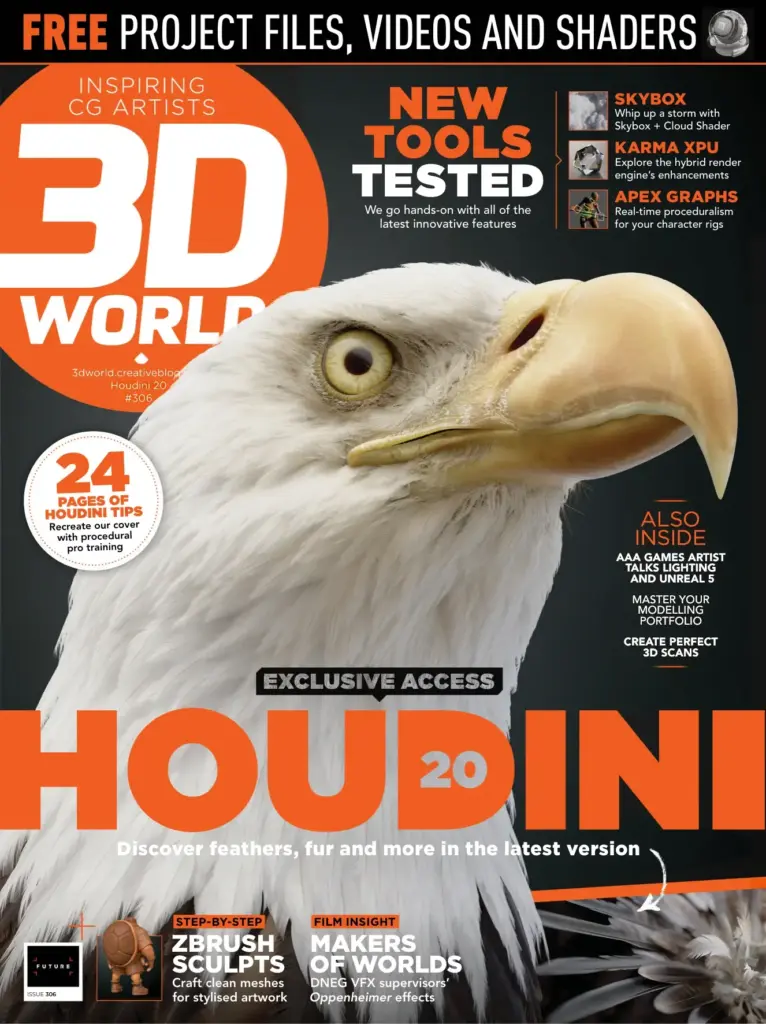 3D World Issue 306: Houdini Tips, Skybox + Cloud Shader, Karma XPU Tools