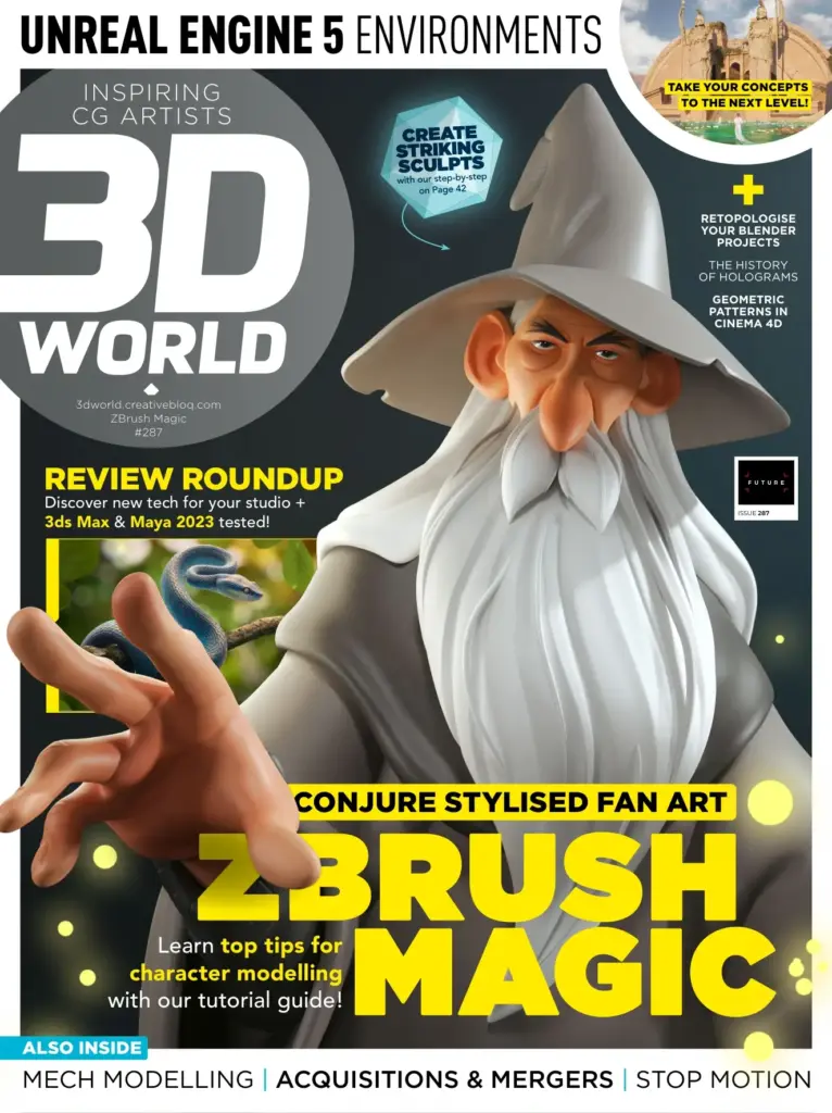 3D World Magazine Issue 287 July 2022: ZBrush Magic