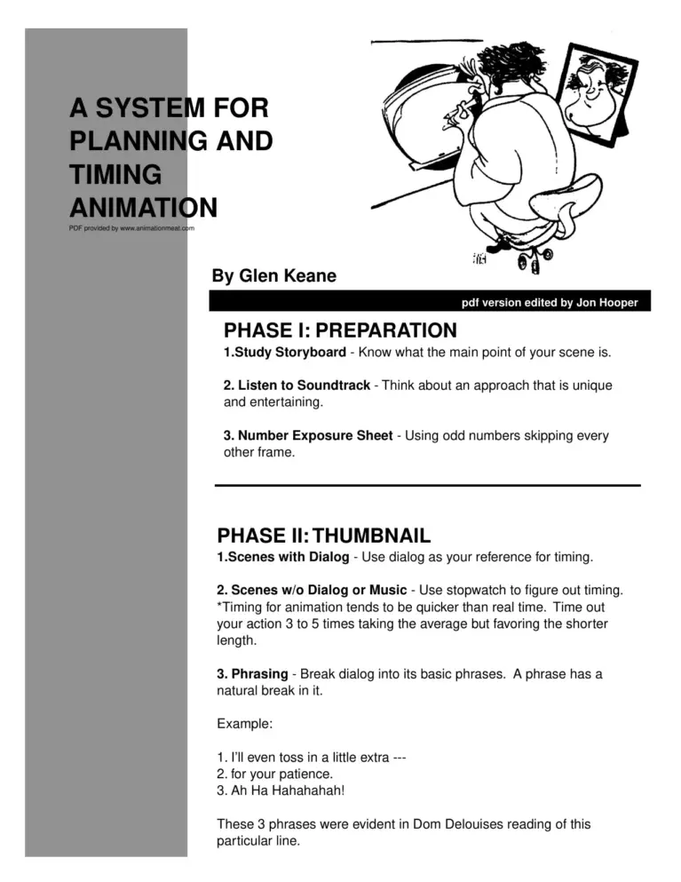 A System for Planning and Timing Animation