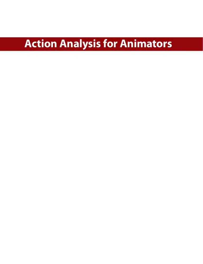 Action Analysis for Animators