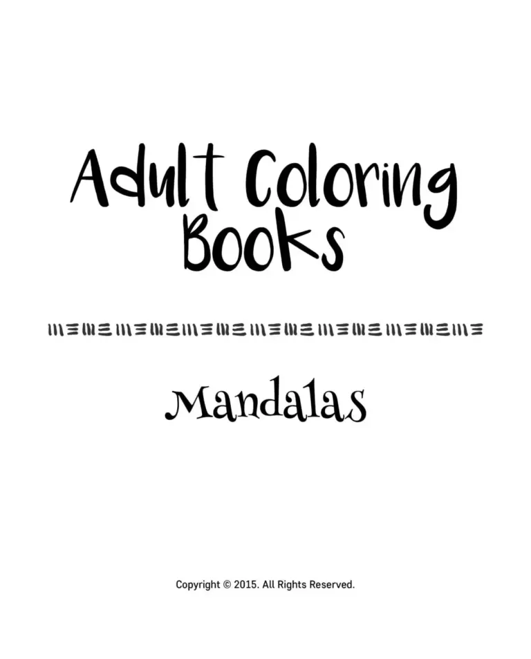 Adult Coloring Books Mandalas