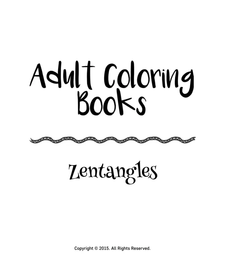 Adult Coloring Books: Zentangles