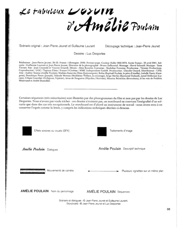 Amélie Storyboards